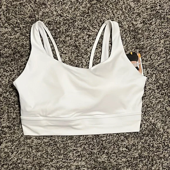 Avia White Sports Bra Racerback Intimates - Picture 1 of 3